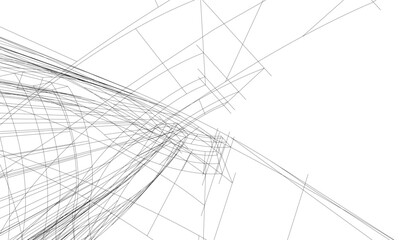 Abstract architecture background 3d illustration