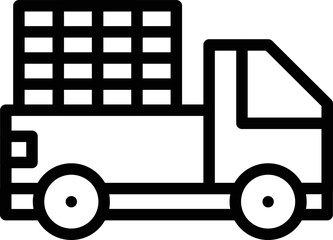Pickup truck Vector Icon Design Illustration