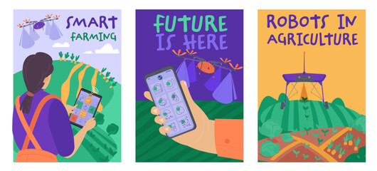 Smart farming with agricultural application controlling the process