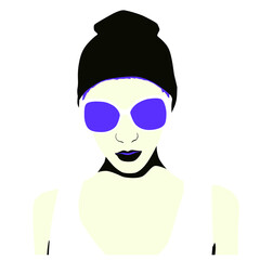 Fashion minimal illustration. Fashion girl. Trendy look