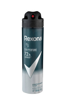 S&atilde;o Paulo, Brazil - December 07, 2022
spray antiperspirant unscented spray, 72 h motion-activated, Rexona, 150ml, 80g, insulated on white background