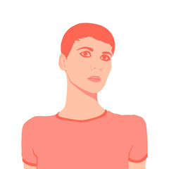 Fashion minimal illustration. Fashion girl. Trendy look