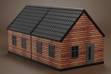 Realistic 3D Render of Stylised House