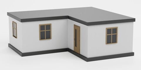 Realistic 3D Render of Stylised House