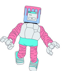 Fashion illustration art. Stylish retro object