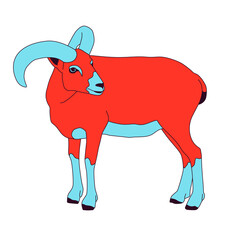 Fashion minimal illustration art. Animal concept. Trendy trippy funny absurd design