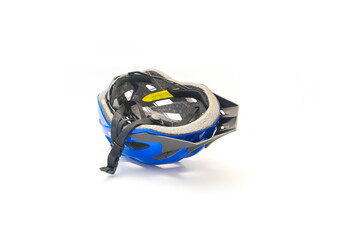 Adjustable straps and inside brand new mountain bike adult blue helmet with extra large cooling...