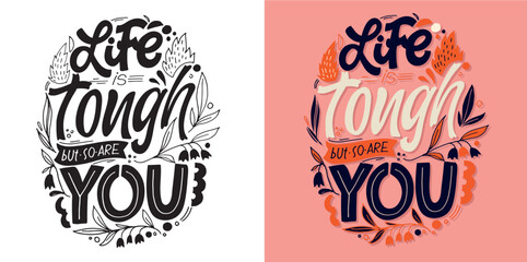 Obraz premium Hand drawn motivation lettering phrase in modern calligraphy style. Inspiration slogan for print and poster design. Vector