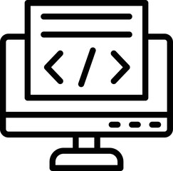 Coding Vector Icon Design Illustration