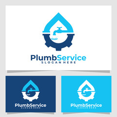 plumbing logo vector design template