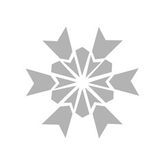 snowflake icon on a white background, vector illustration