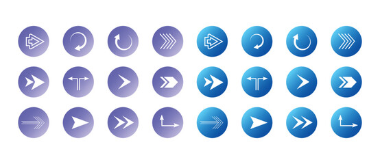  Vector arrow Icon Set Design,  Arrow vector collection. Arrow. Cursor. Modern simple arrows.