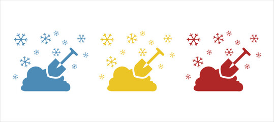 shovel icon, snow removal concept, vector illustration