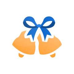 icon of bells, on a white background, vector illustration