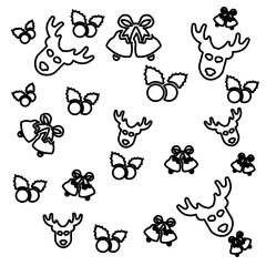 Christmas background icon, vector illustration