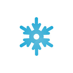 snowflake icon on a white background, vector illustration
