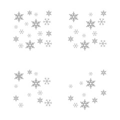 snowflake icon on a white background, vector illustration