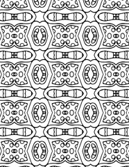 Black and white geometric pattern for your coloring book