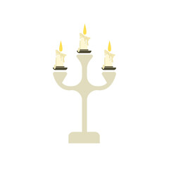 candle holder icon on a white background, vector illustration