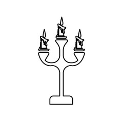 candle holder icon on a white background, vector illustration