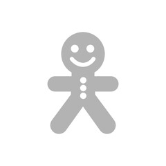 gingerbread man icon, vector illustration