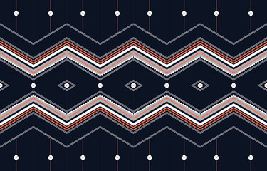 Traditional ikat Aztec print fabric Seamless pattern. Tribal art Aztec style design for print fabric paper rug dress fashion