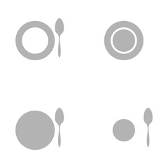 dishes icon on a white background, vector illustration