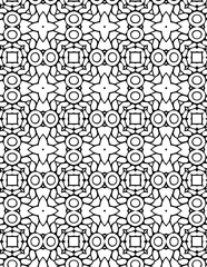 Obraz premium Black and White Geometric Seamless Pattern Background
