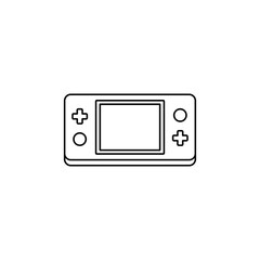 Portable video game icon in line style icon, isolated on white background