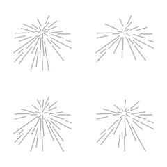 sparklers icon on a white background, vector illustration