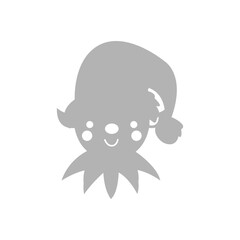 Christmas elf icons, vector illustration