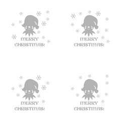 Christmas elf icons, vector illustration