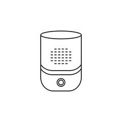 Smart speaker icon in line style icon, isolated on white background