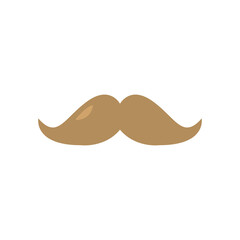 mustache icon on a white background, vector illustration