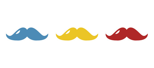 mustache icon on a white background, vector illustration