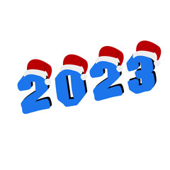 2023 icon, new year concept, vector illustration