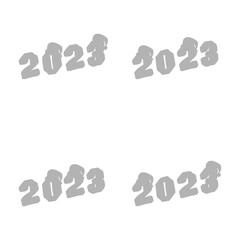 Fototapeta na wymiar 2023 icon, new year concept, vector illustration
