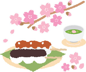 The scenery of seeing cherry blossoms called 