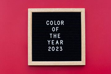 Background Color of the year 2023 viva magenta. Trendy colors concept, mockup with copy space