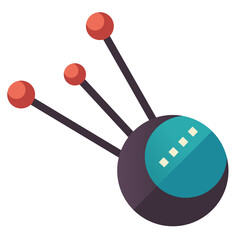 Satellite flat design style icon