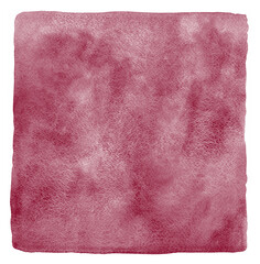 Dark wine red, burgundy, maroon color watercolor stains square background. Watercolour paper texture, uneven edges. Hand drawn abstract aquarelle fill, frame, artistic template for lettering. 