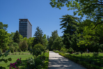 Grenoble, cityscape image of Grenoble and the Alps , France 