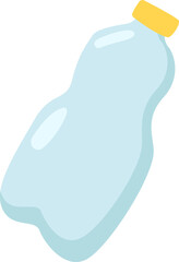 Plastic bottle garbage flat icon Recycling