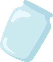 Glass jar flat icon Garbage utilization Recycling