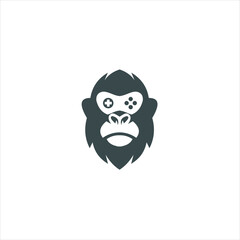 Logo game icon abstract joystick shape  For esport line art gaming logo vector on the white background. © satrio