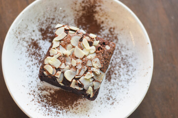 brownies on a white plate