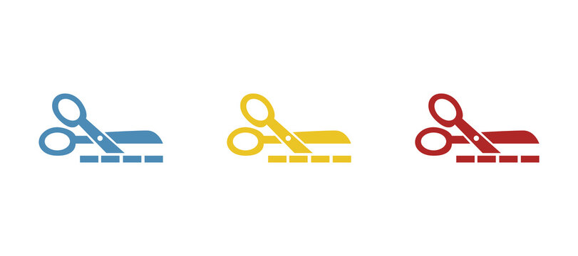 scissors icon, cut concept, vector illustration