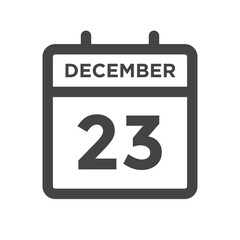 December 23 Calendar Day or Calender Date for Deadlines or Appointment