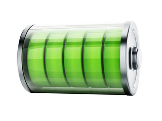 Illustration showing full battery levels on transparent background. - obrazy, fototapety, plakaty