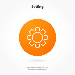 3d setting icon vector. Tools, cog, gear sign isolated on white background. Help options account concept. Trendy Flat style for graphic design. Icons for adjustment, gauge, tune, test.